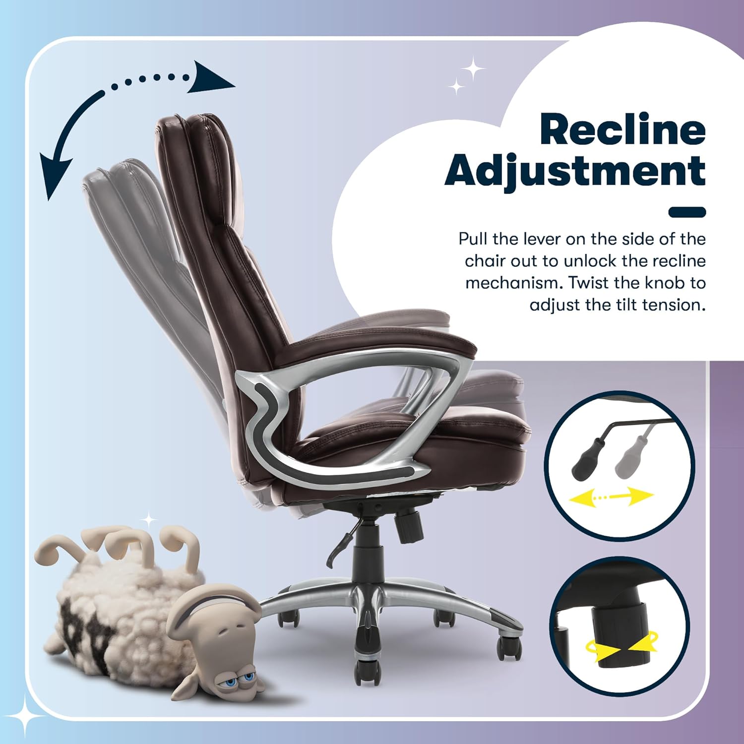 Serta Fairbanks Big and Tall Executive Office Chair - Image 8