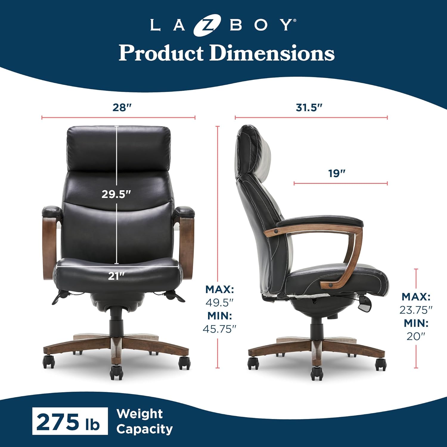 Laz Boy  Greyson Executive Office Chair - Image 3