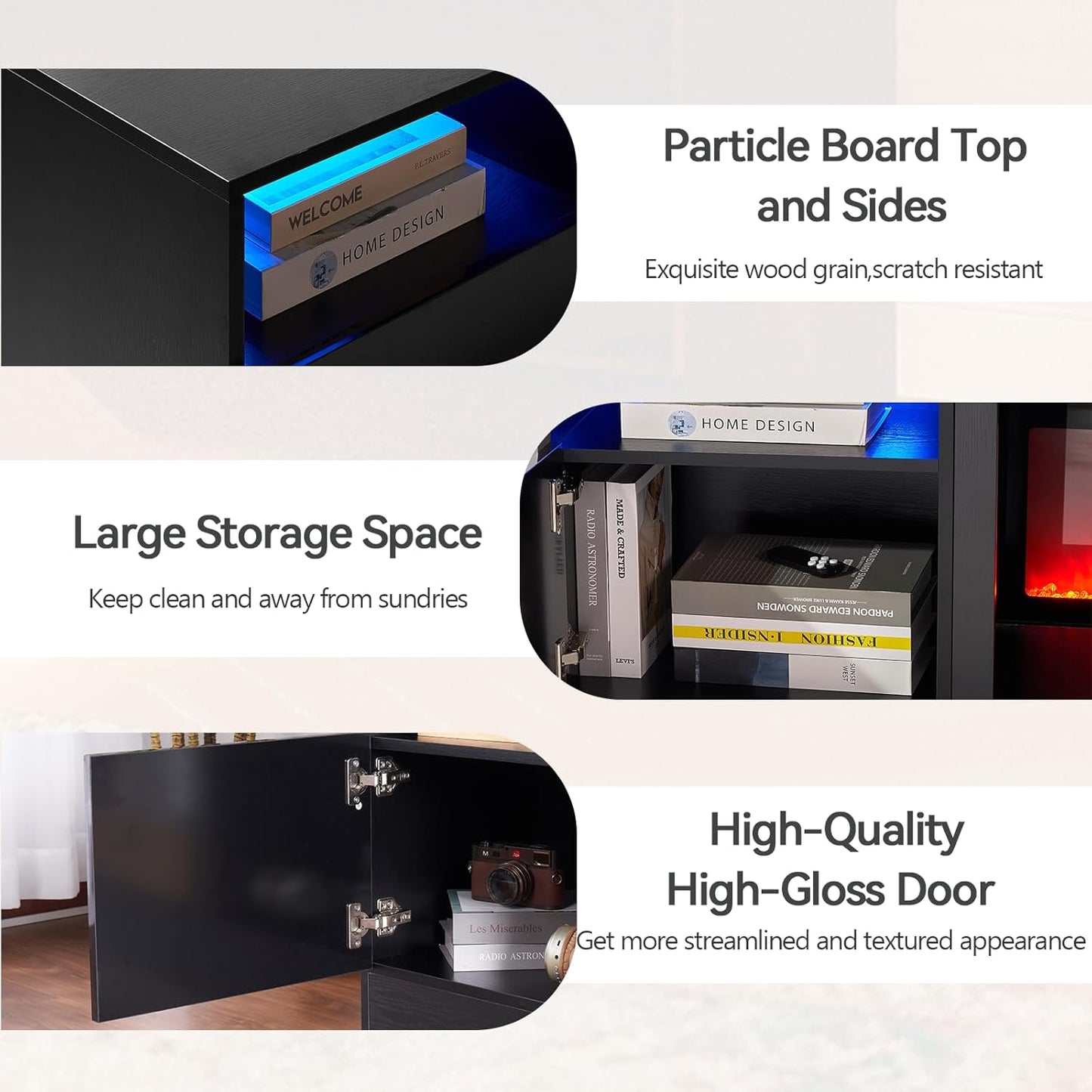 Fireplace TV Stand with 36" Electric Fireplace - Image 7