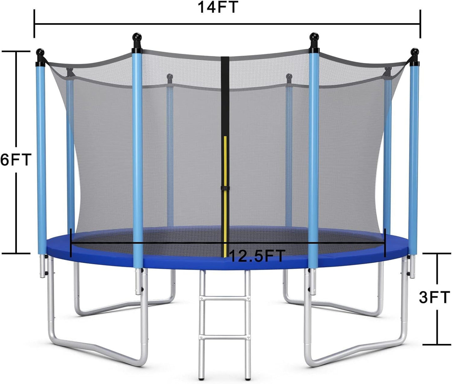 14FT TRAMPOLINE - Black - Image 7