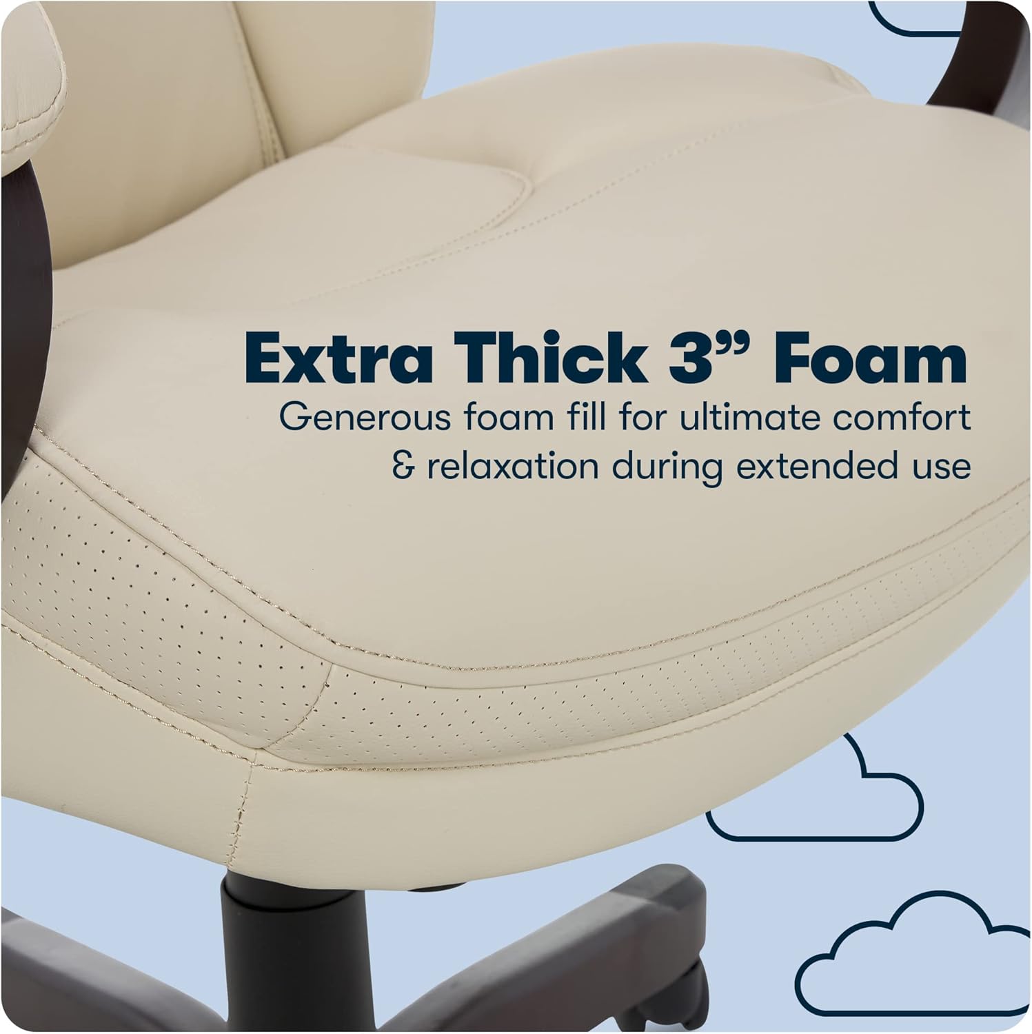 Serta Executive Office Chair - Ivory - Image 7