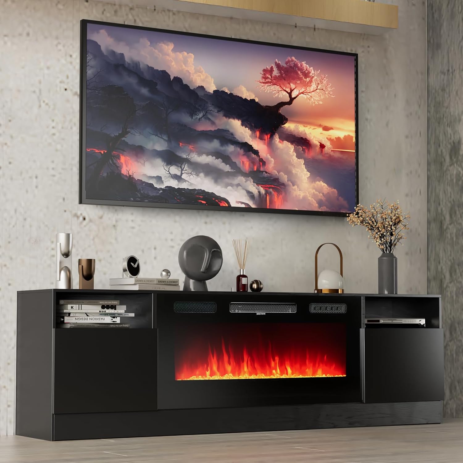 Fireplace TV Stand with 36" Electric Fireplace - Image 9
