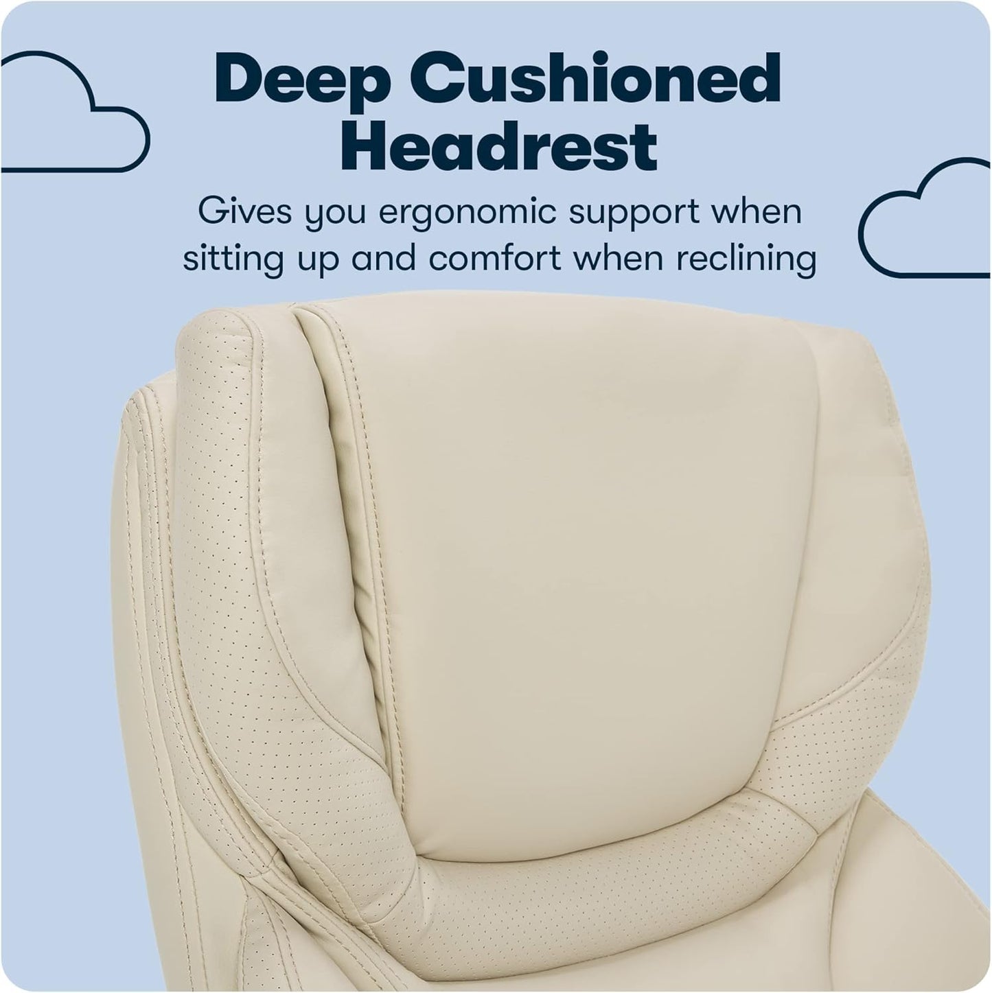 Serta Executive Office Chair - Ivory - Image 5