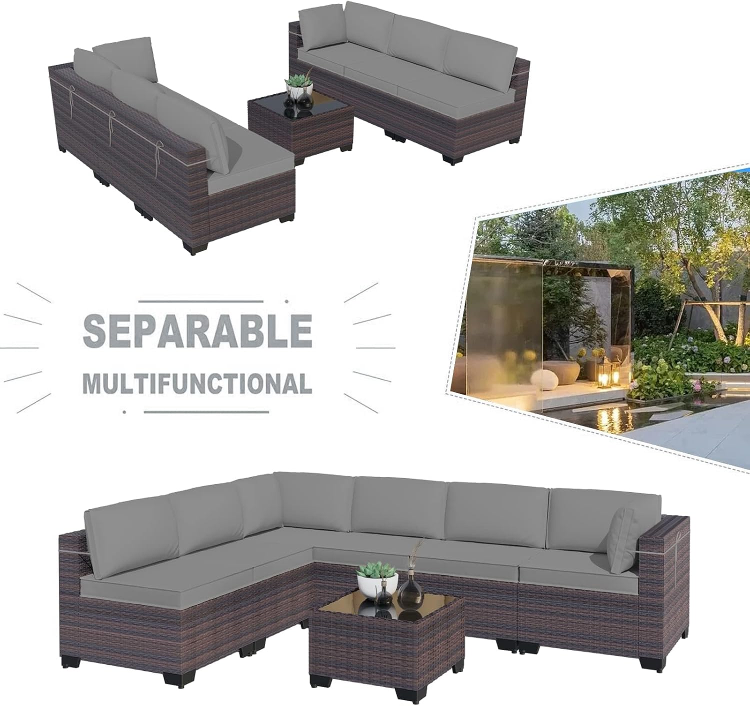 7 Piece Patio Set - 6157LG-2 - Image 4