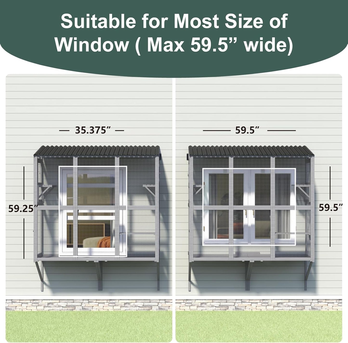 Cat Catio, Window Catio for Multiple Indoor Cats with 4 Jump Platforms - Image 2