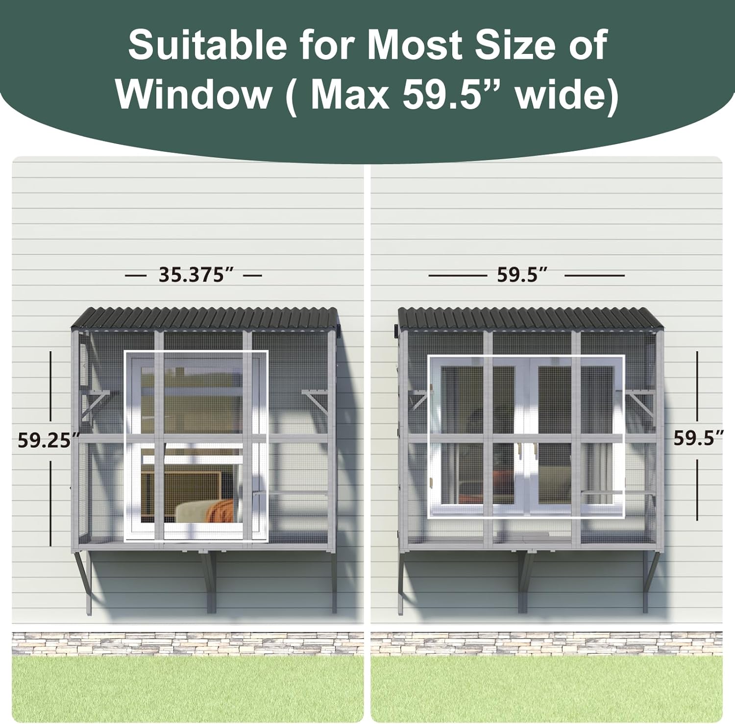 Cat Catio, Window Catio for Multiple Indoor Cats with 4 Jump Platforms - Image 2