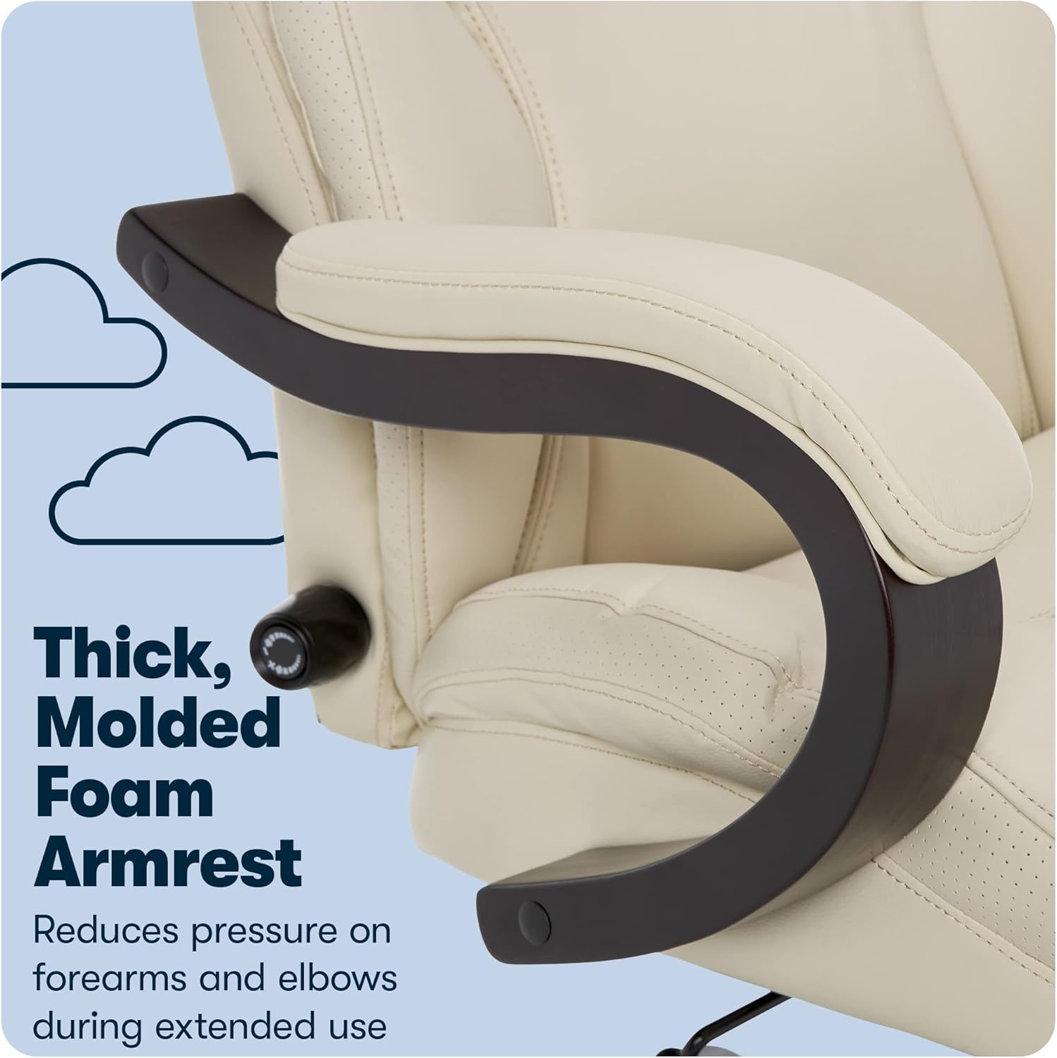 Serta Executive Office Chair - Ivory - Image 6