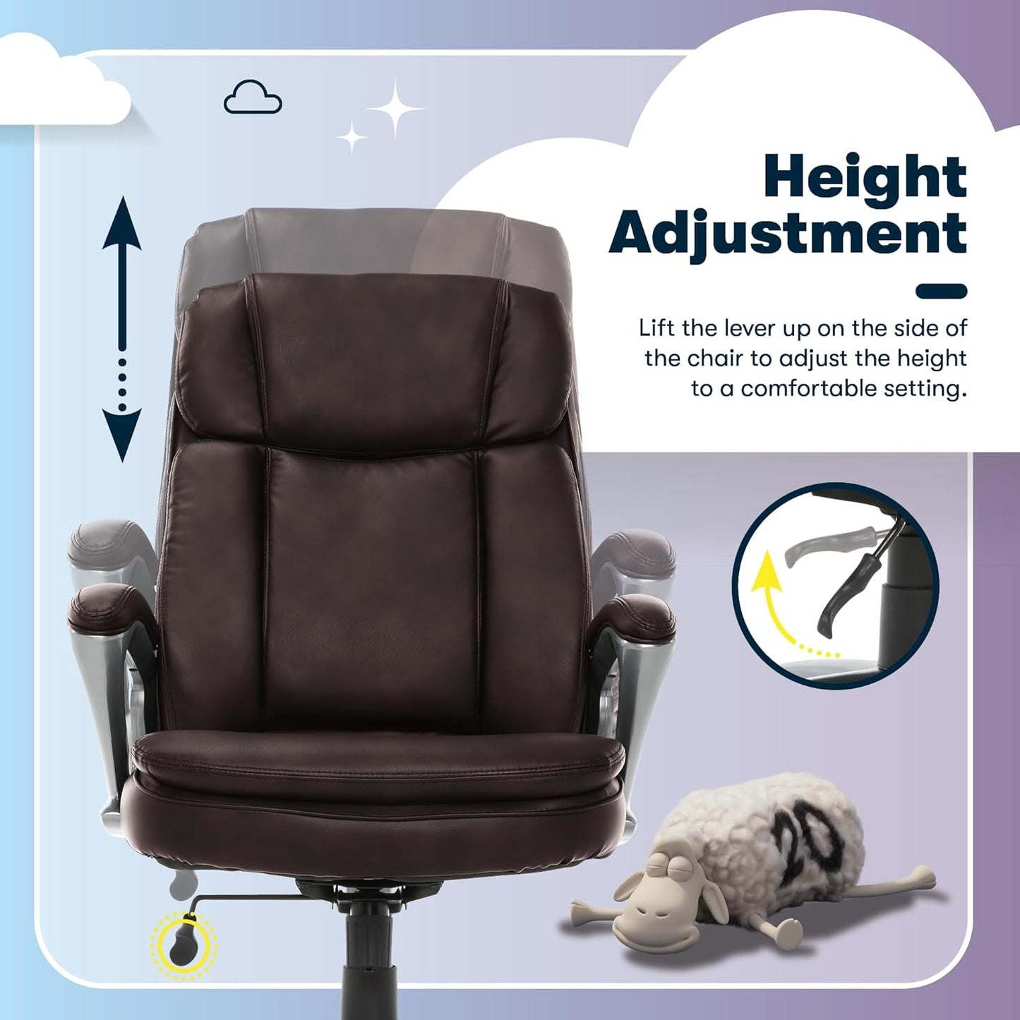 Serta Fairbanks Big and Tall Executive Office Chair - Image 7