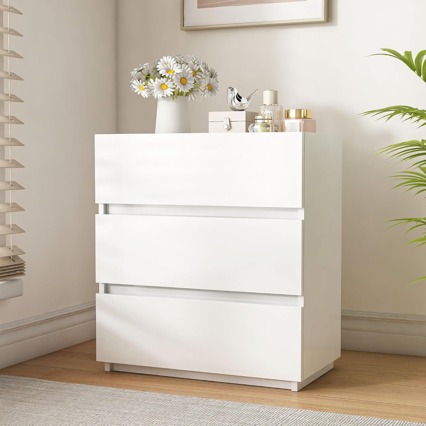 3 Drawer Dresser - White - SET OF 1 - Image 8