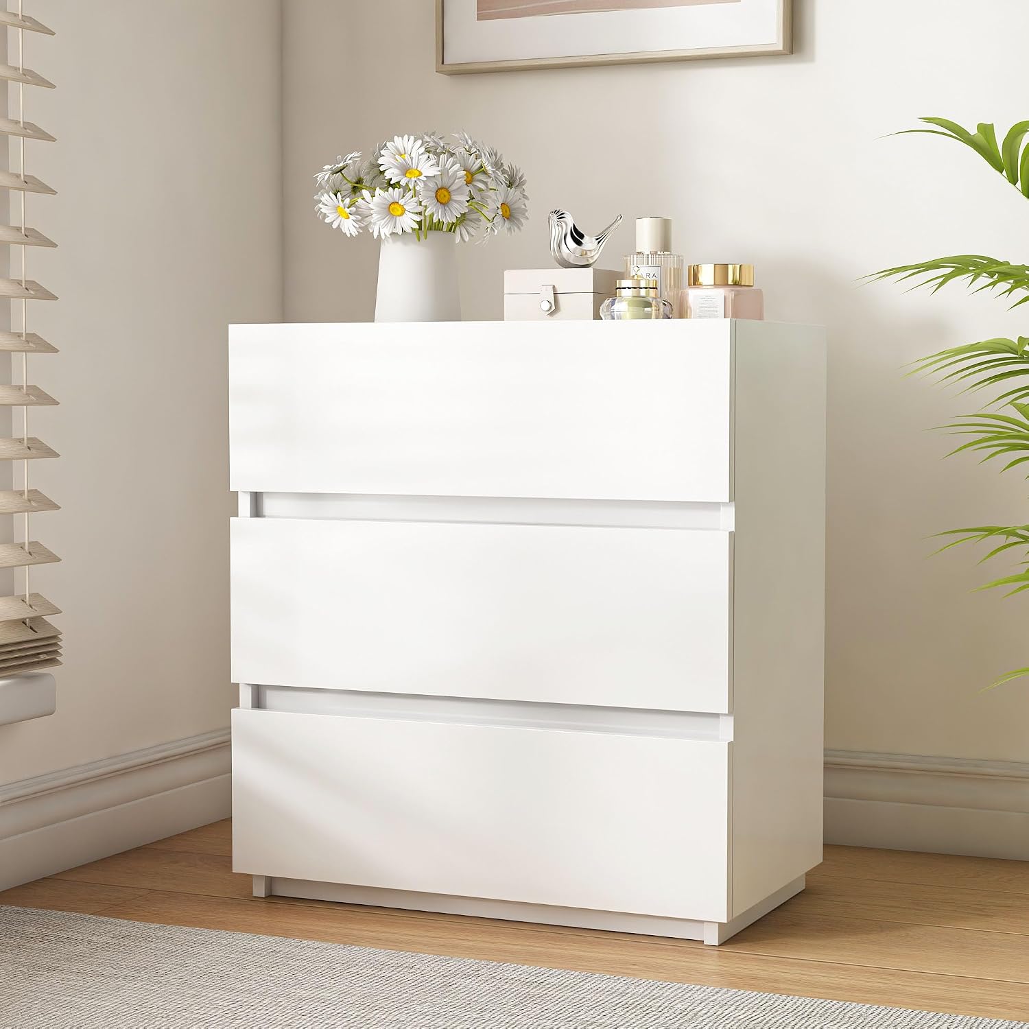 3 Drawer Dresser - White - SET OF 1 - Image 8