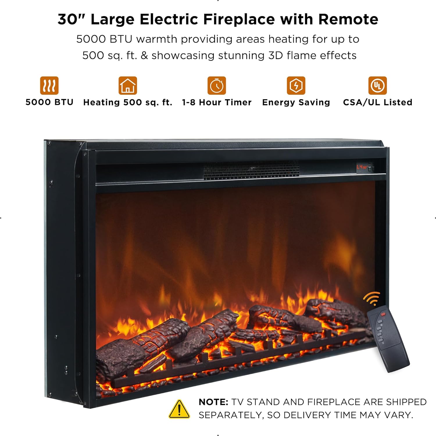 OKD 70"  TV Stand for 75+ 80 Inch TV (FIREPLACE SEPARATE) - Image 3