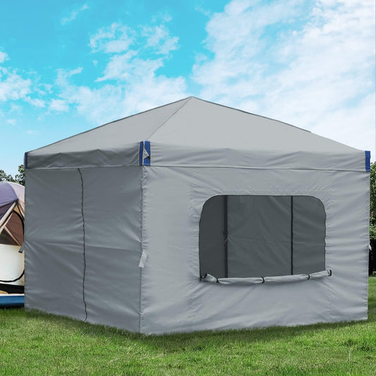12x12 FT Pop-Up Canopy Tent with Roller Bag and Curtain - Image 1