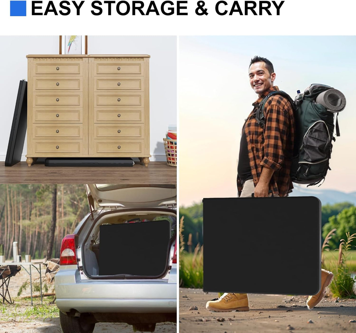 Foldable Table 6ft - Black - Image 5