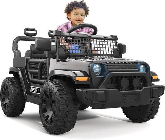 2V Ride on Car with Parent Remote Control - BLACK - Image 1