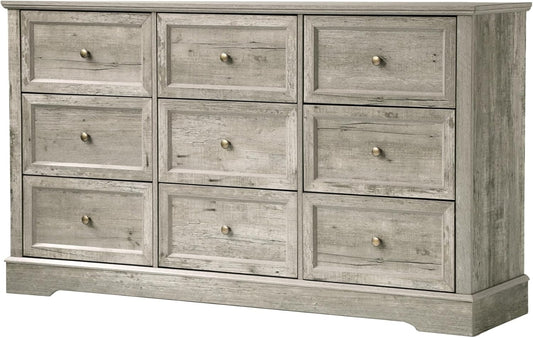 Farmhouse Dresser 9 Drawer (9 Drawers, Grey) - Image 1