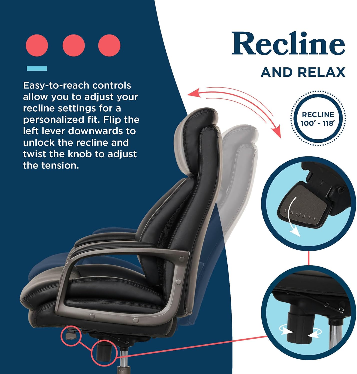 La Z Boy Nova Executive Office Chair - Image 8