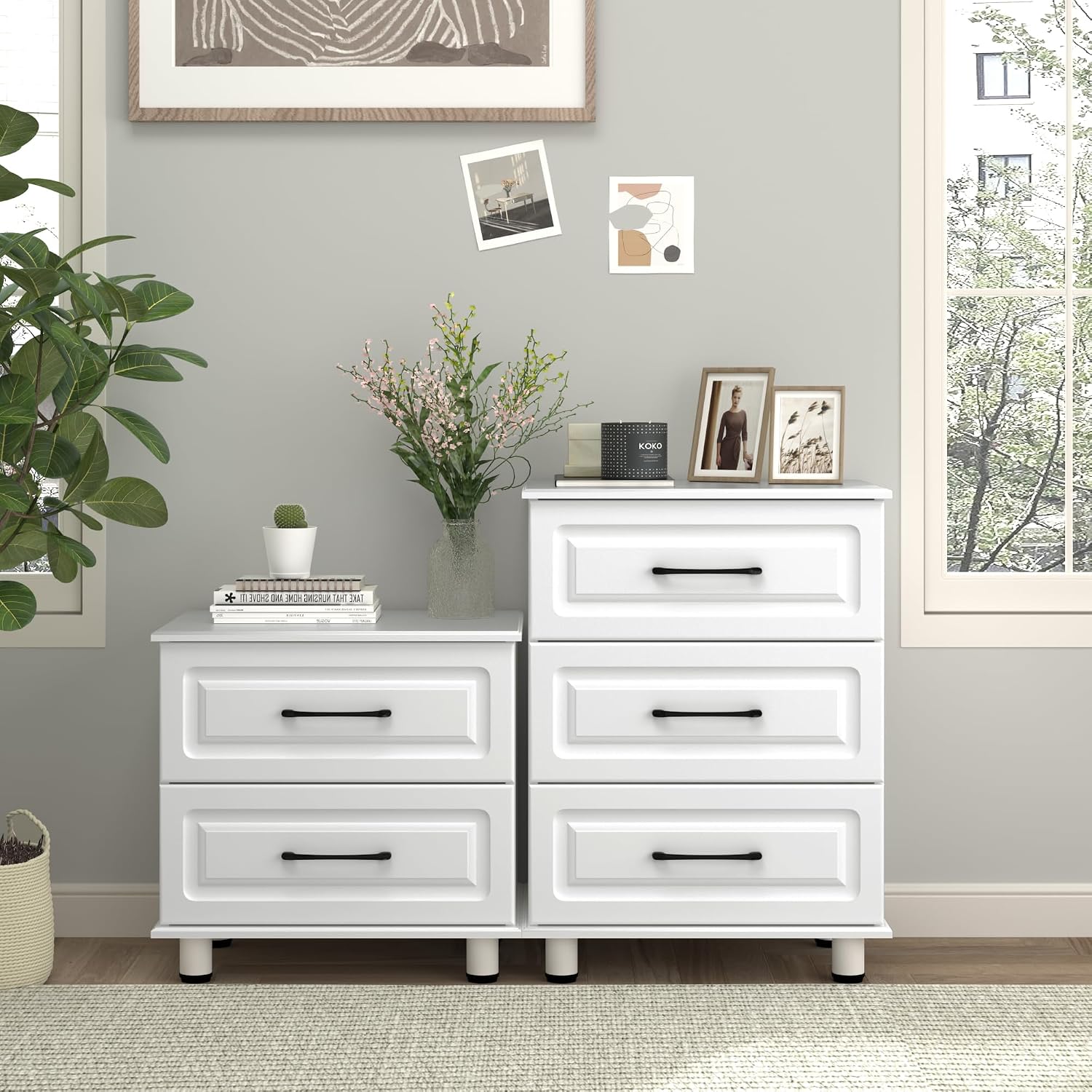  Drawer Dresser - White - SET OF 1 - Image 5