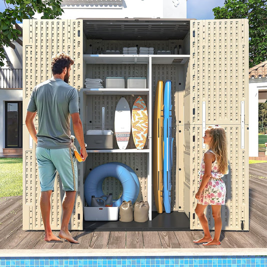60 Cu.Ft Vertical Outdoor Storage Shed - Image 1