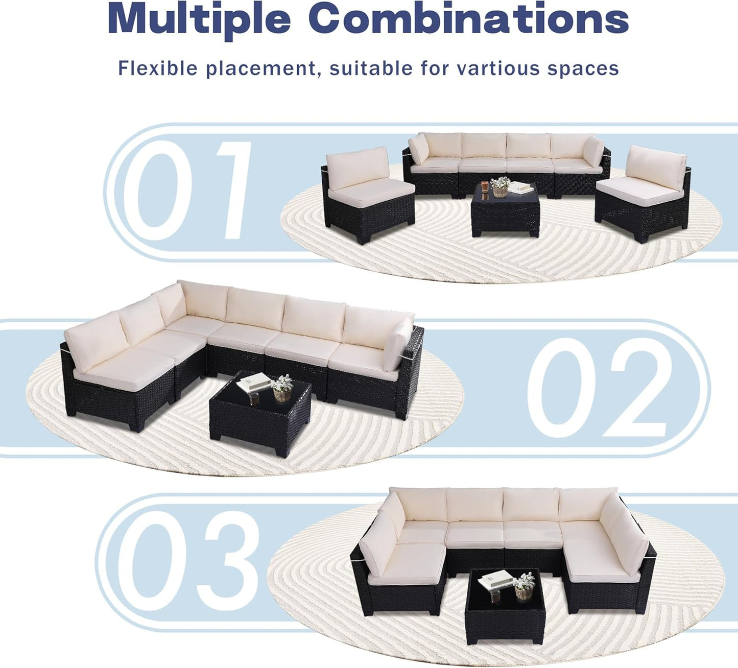 7 Piece Patio Set - 6117WH -1 - Image 3
