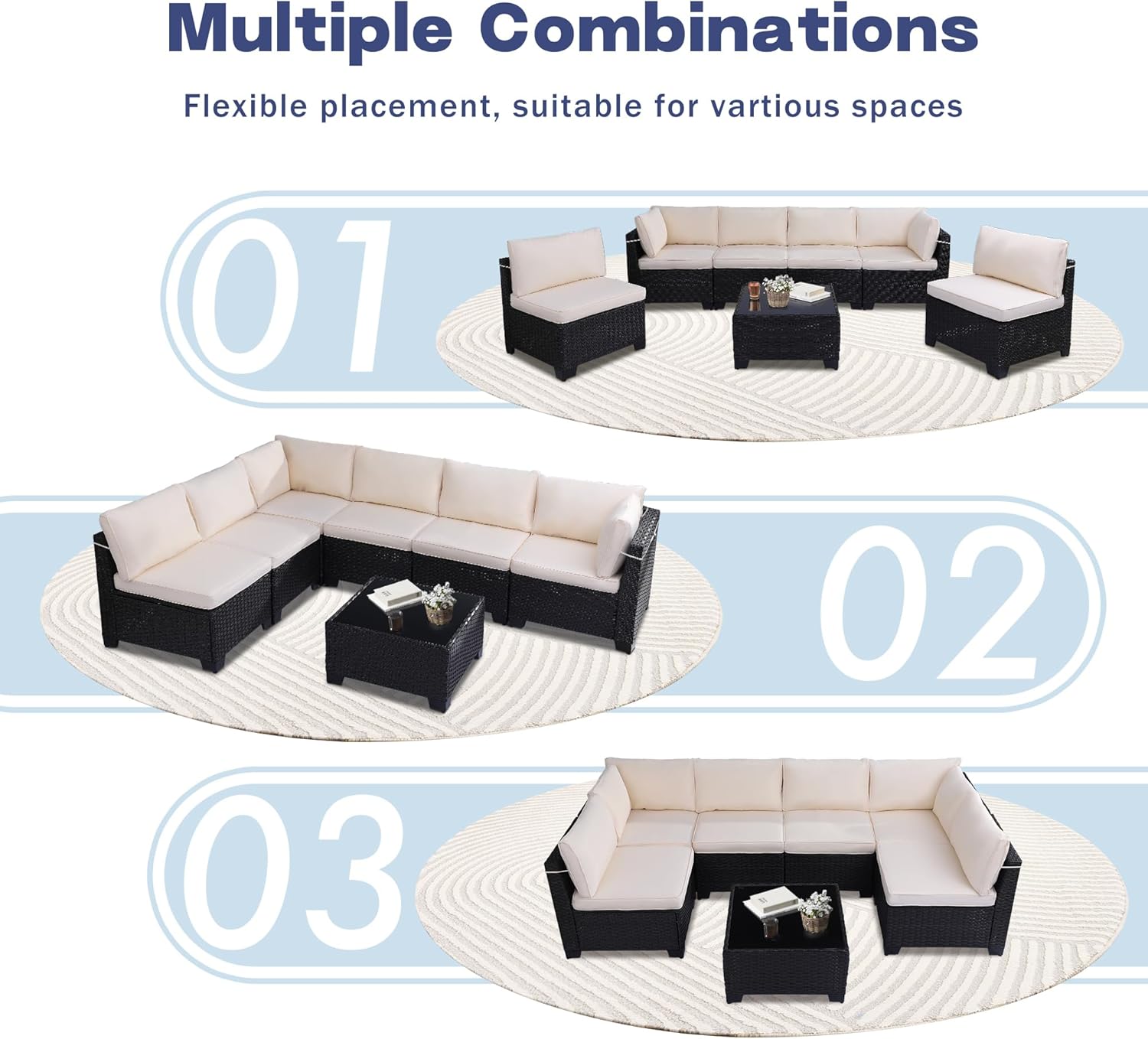 7 Piece Patio Set - 6117WH -1 - Image 3