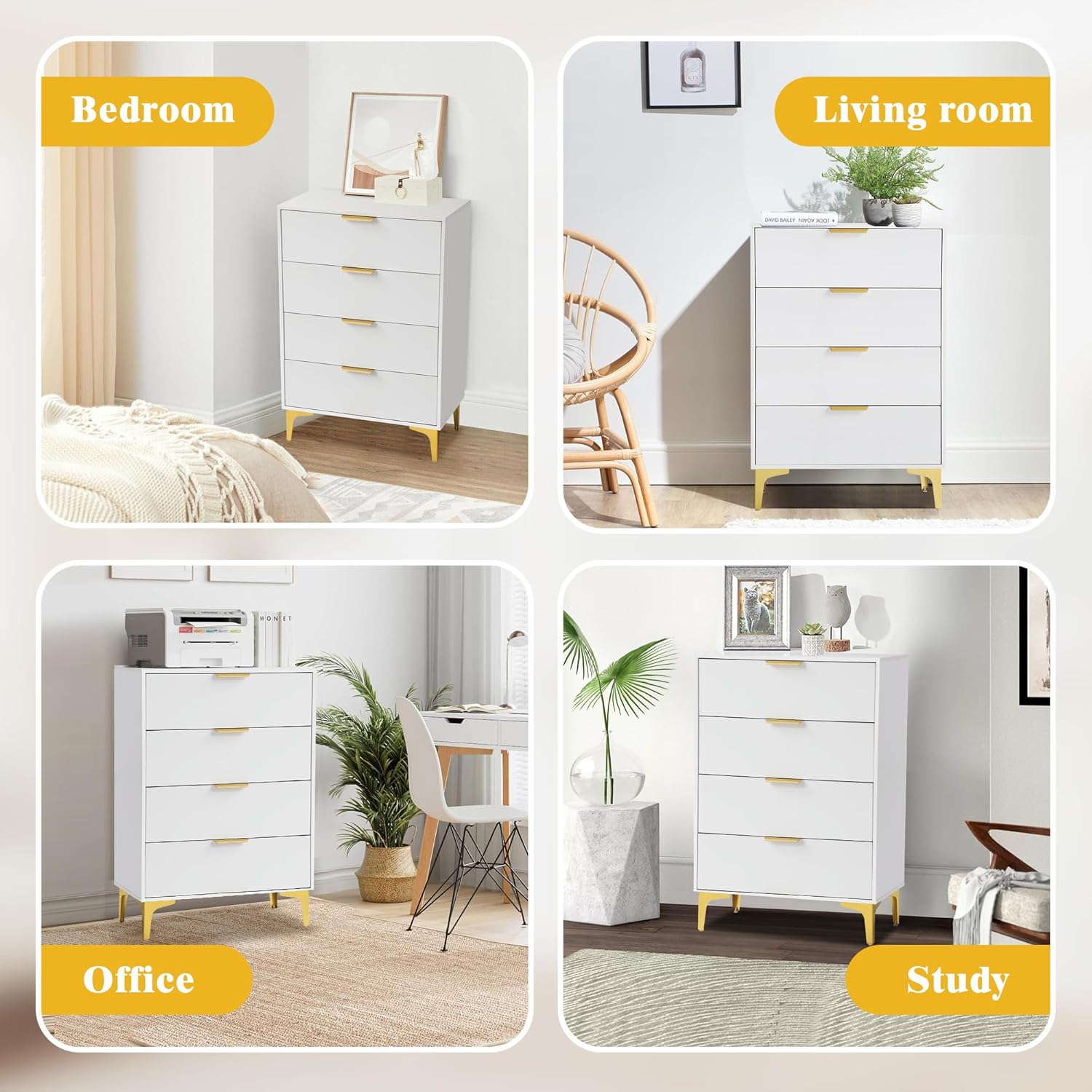 4 Drawer Dressers for Bedroom 1 PIECE - Image 7