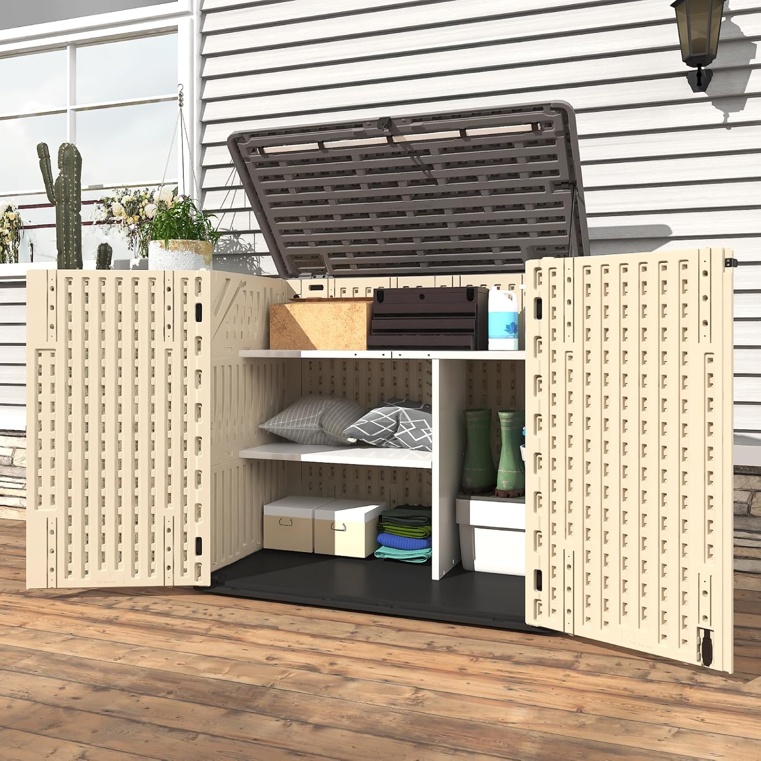 30 Cu.Ft Outdoor Storage Shed, Multi-Purpose Weather-Resistant Utility Shed - Image 8