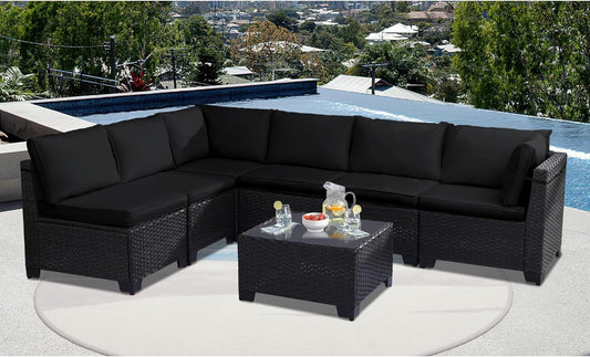 7 Piece Patio Set - 6117BL- A - Image 1
