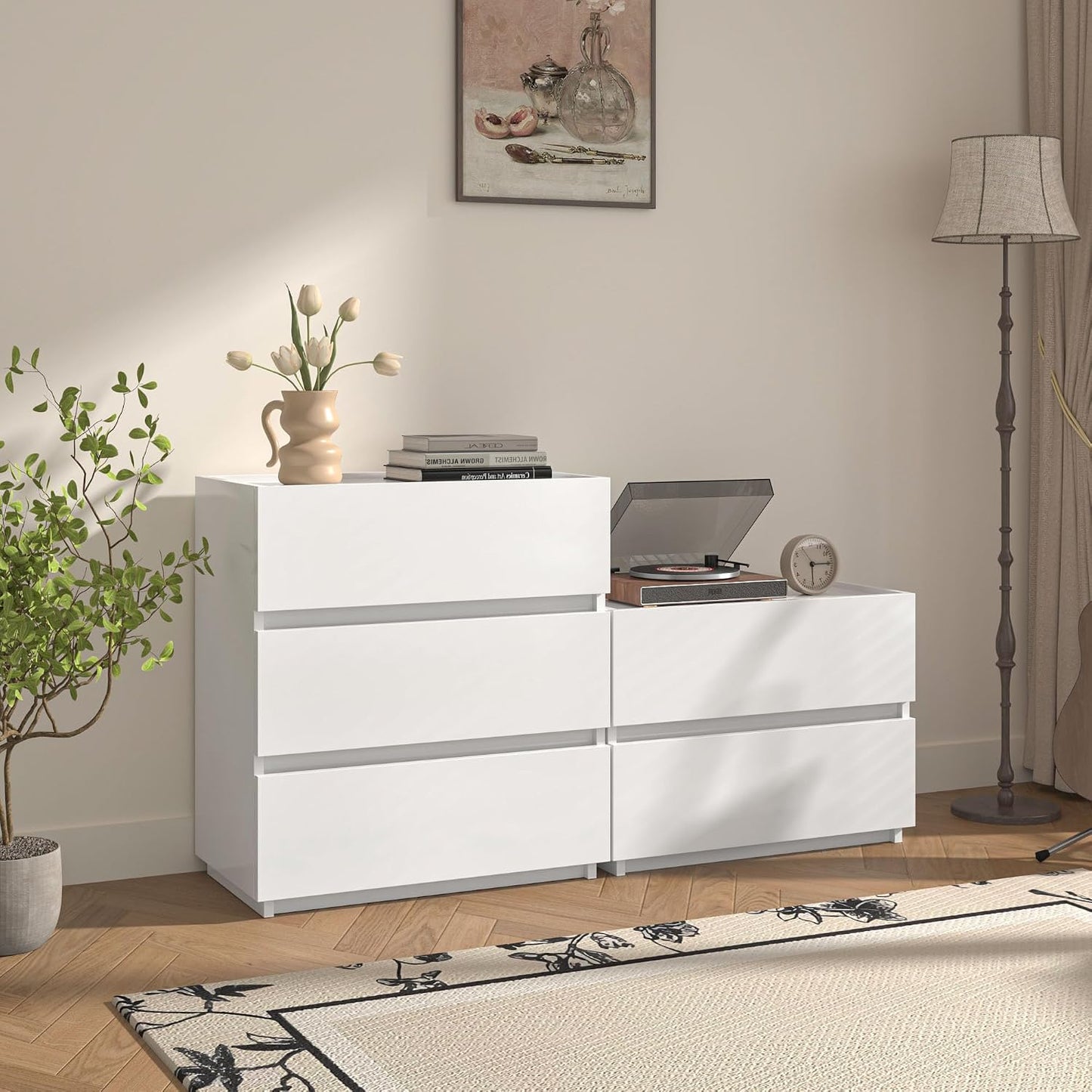 3 Drawer Dresser - White - SET OF 1 - Image 7