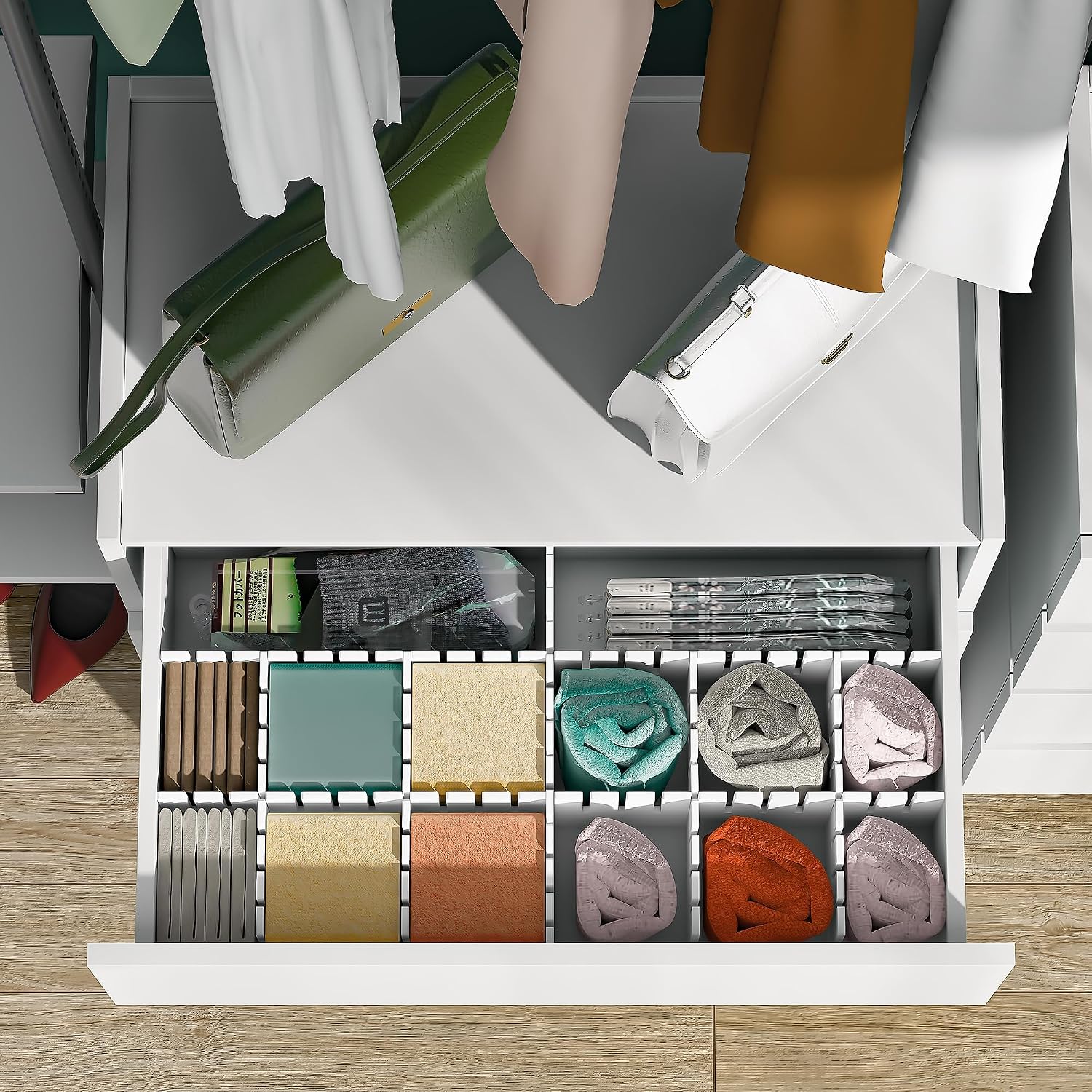 4 Drawer Dresser - White - SET OF 1 - Image 7