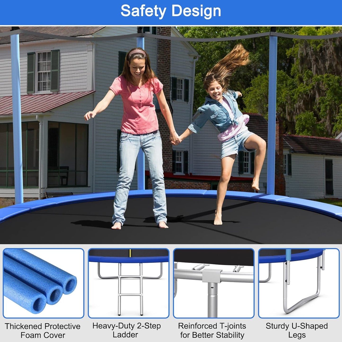 8FT TRAMPOLINE - Yellow - Image 5