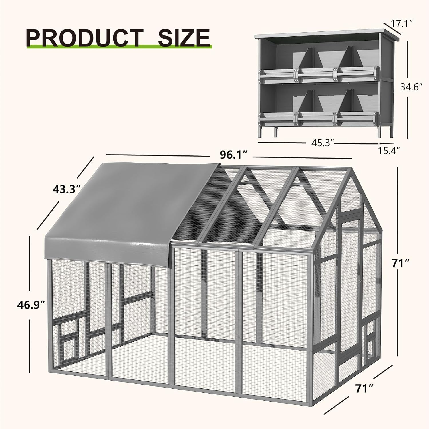 Chicken House for Outside Farm Backyard - Image 10