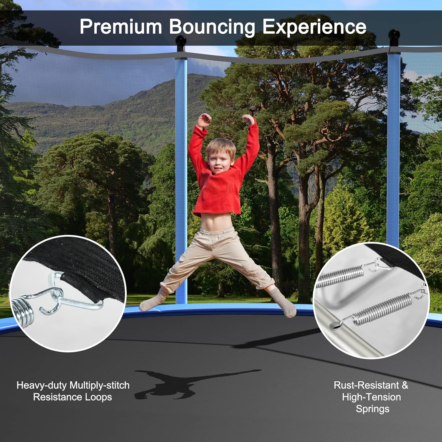 8FT TRAMPOLINE - Yellow - Image 4