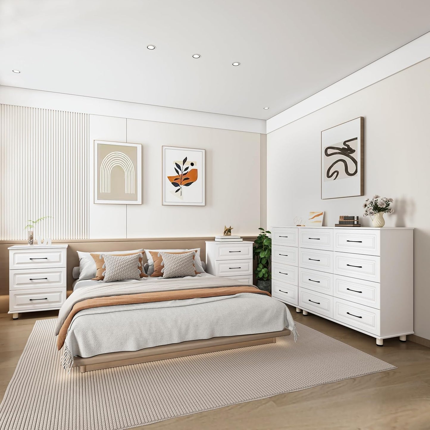  Drawer Dresser - White - SET OF 1 - Image 7