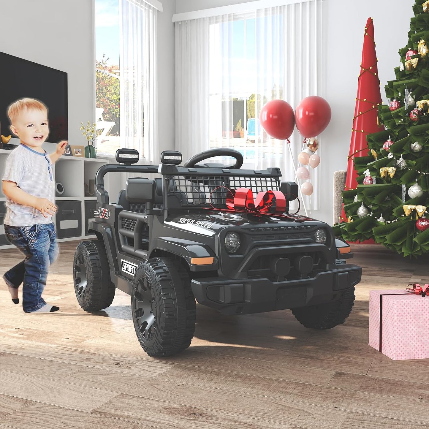 2V Ride on Car with Parent Remote Control - BLACK - Image 2