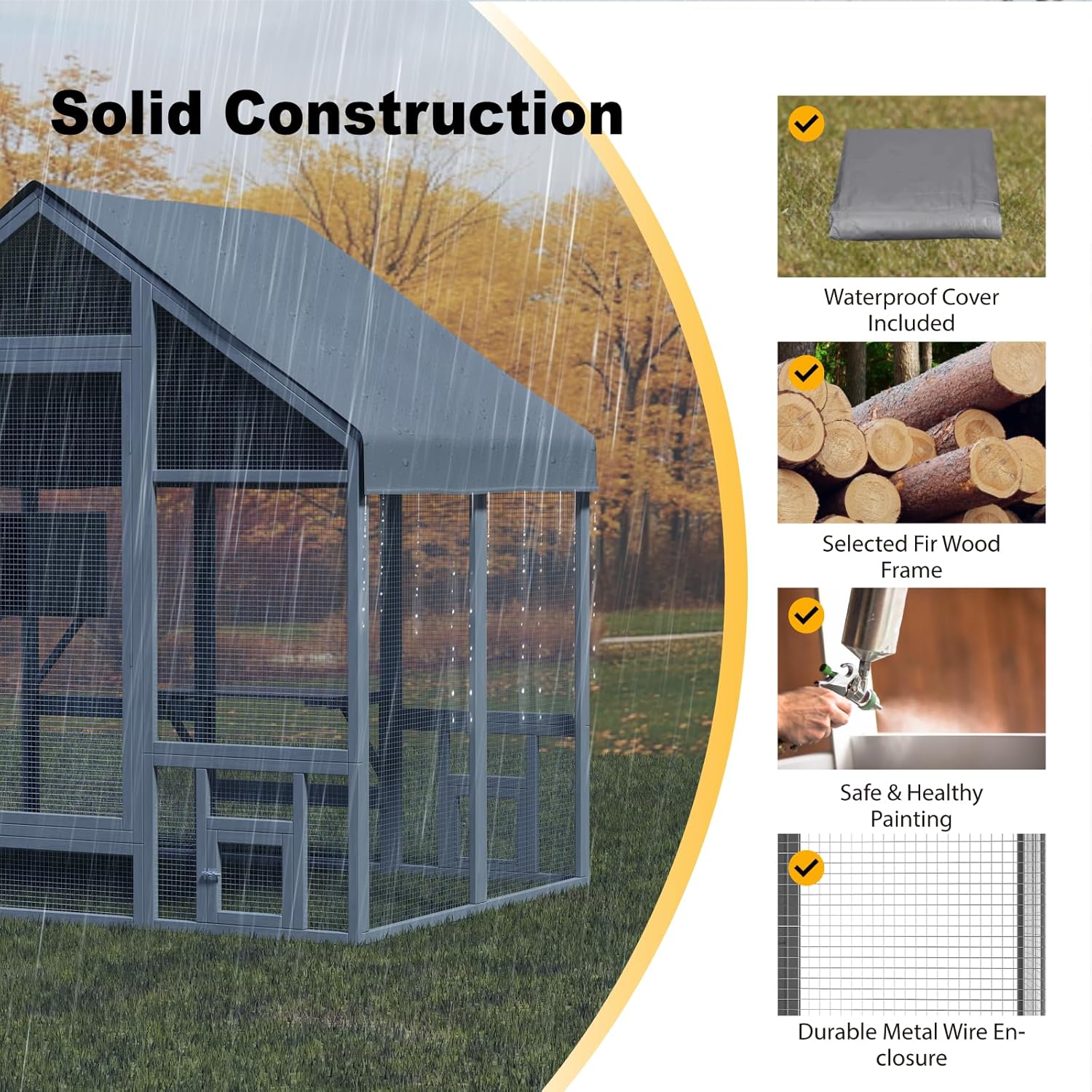 Large Outdoor Catio Enclosure with 7 Tiered Platforms & 2 Premium Resting Boxes - Image 5