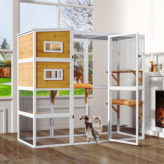 Cat Catio, 4 Tier Outdoor Cat Enclosures House for Cats - Image 1