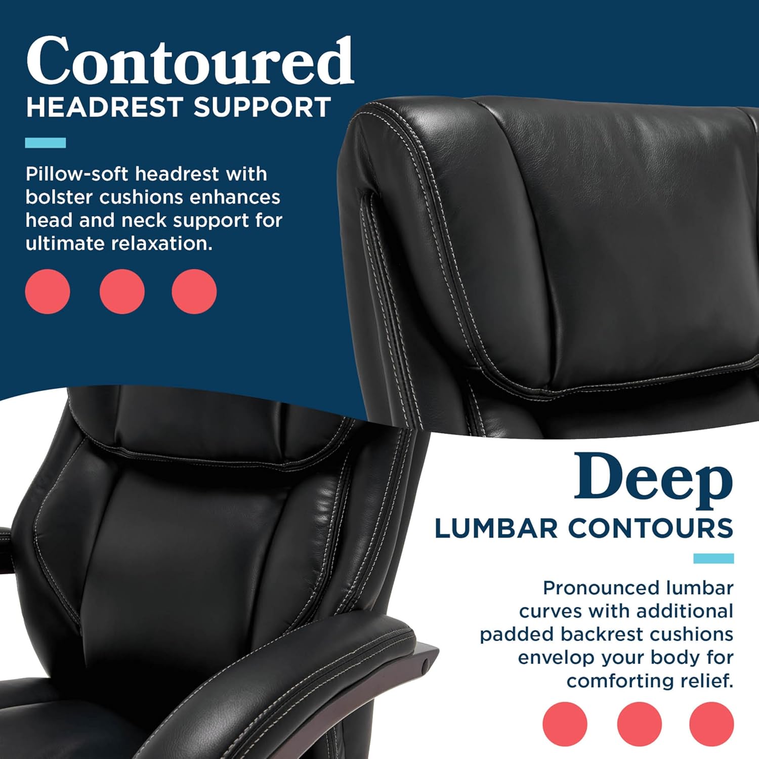 La-Z-Boy® Bellamy Executive Office Chair with Memory Foam Cushions - Image 6