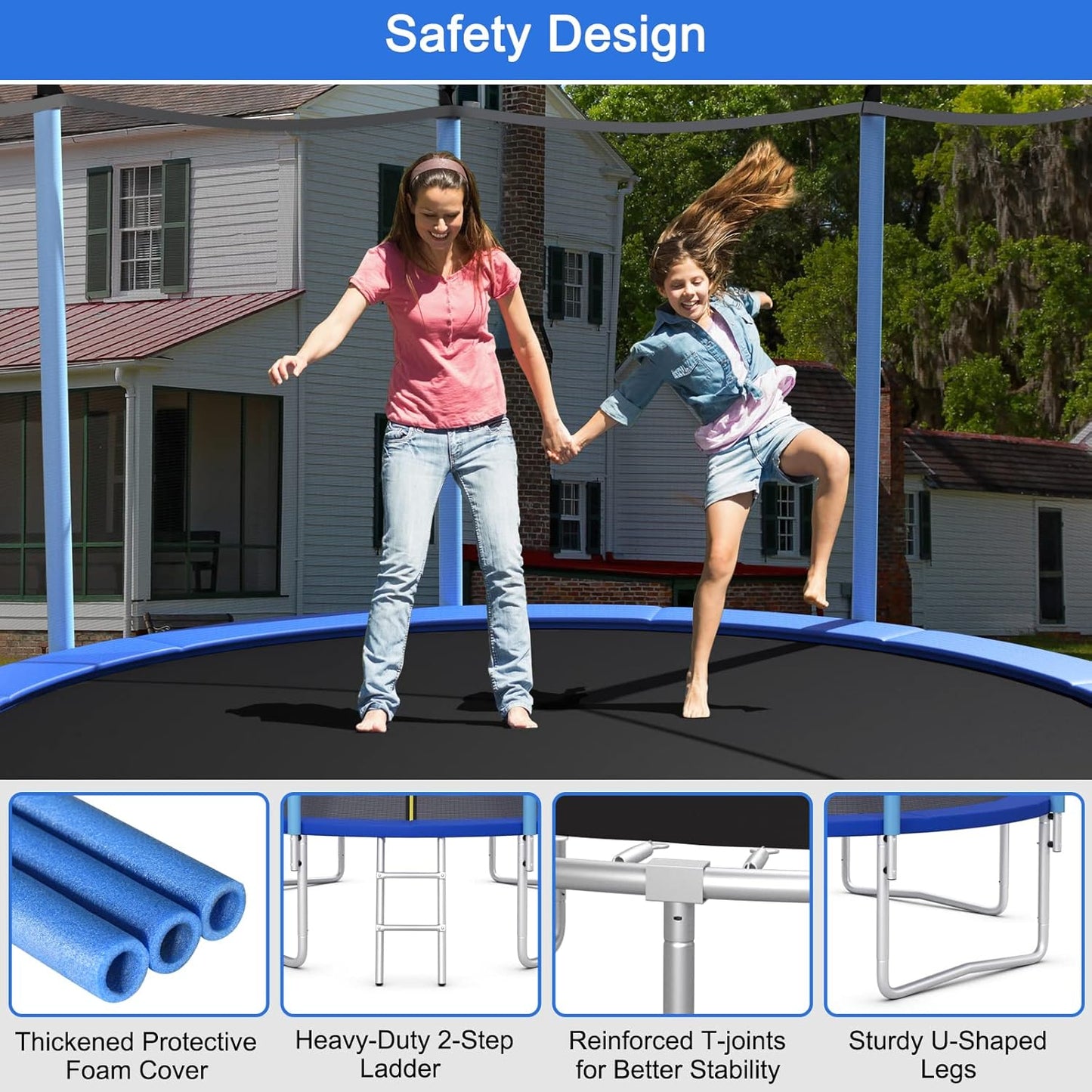 14FT TRAMPOLINE - Black - Image 4