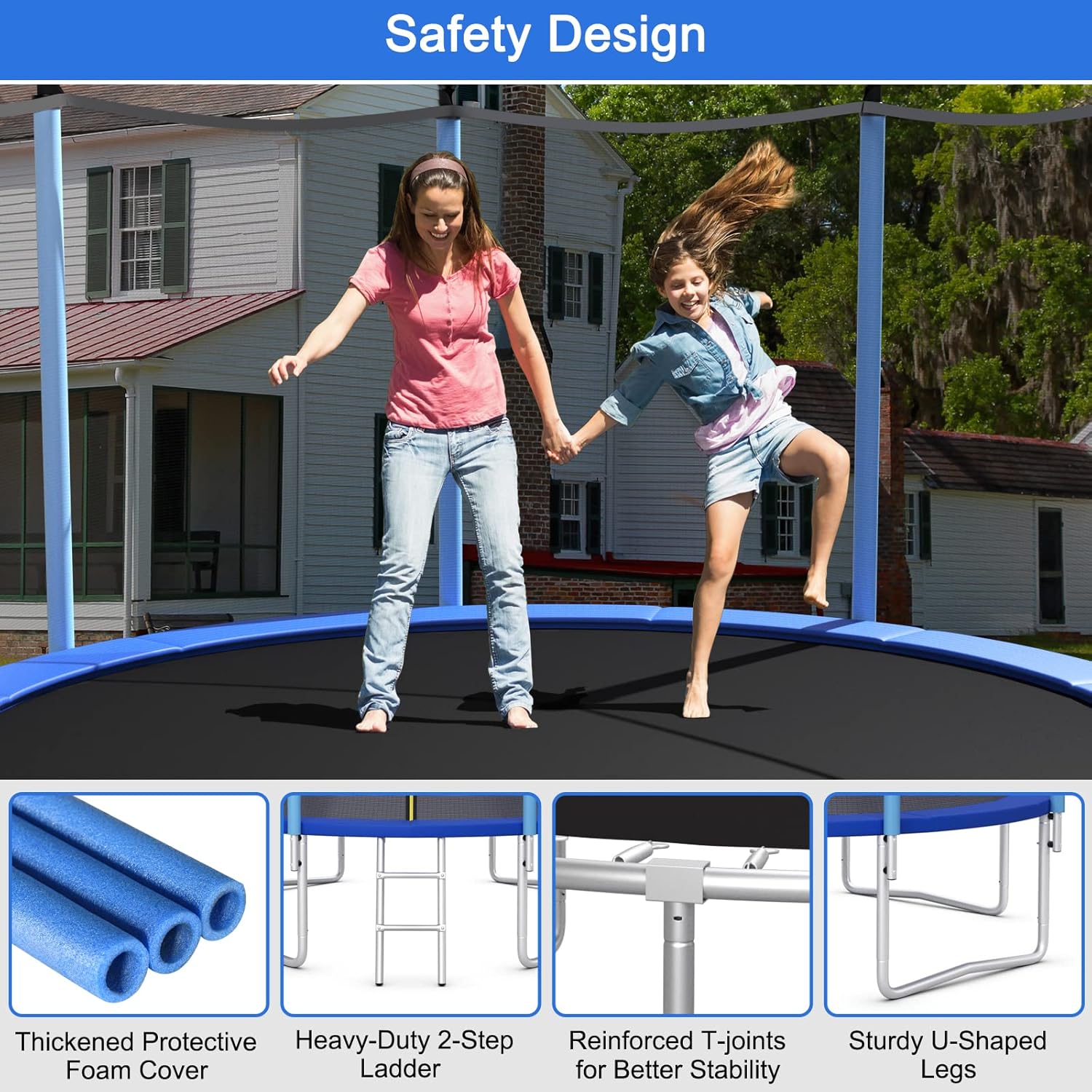 14FT TRAMPOLINE - Black - Image 4