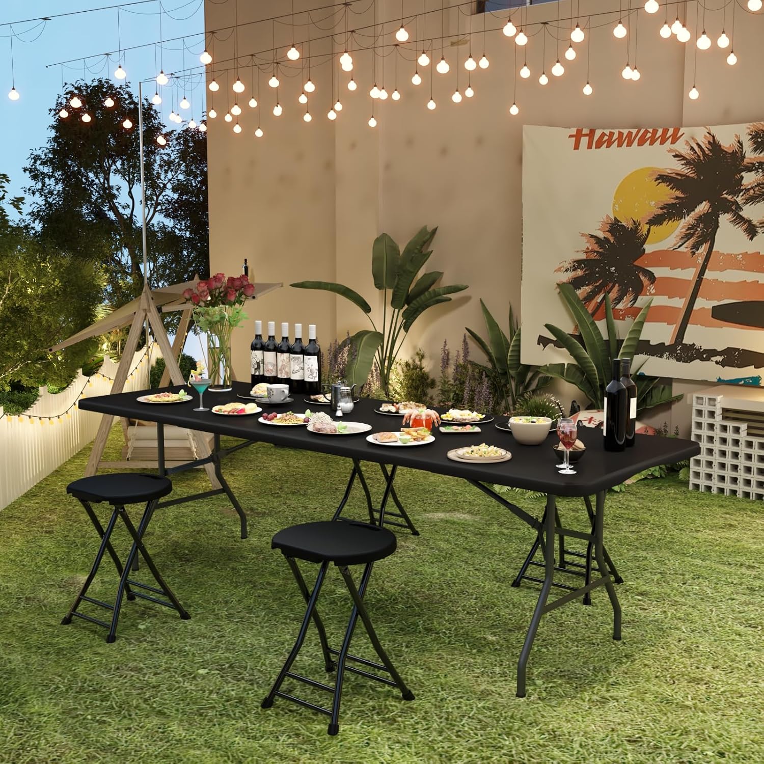 Folding Stool, 18 Inch, Pack of 2 - Image 2