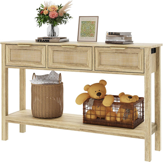 Entryway Table with 3 Drawers - Image 1
