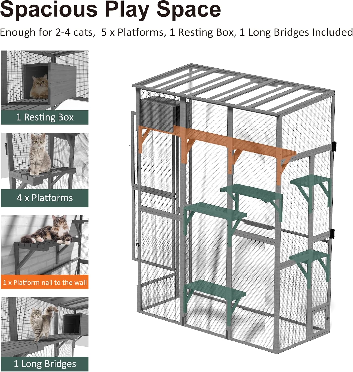 Cat Catio - Extra Large Window Catio Enclosure for Indoor/Outdoor Cats - Image 3