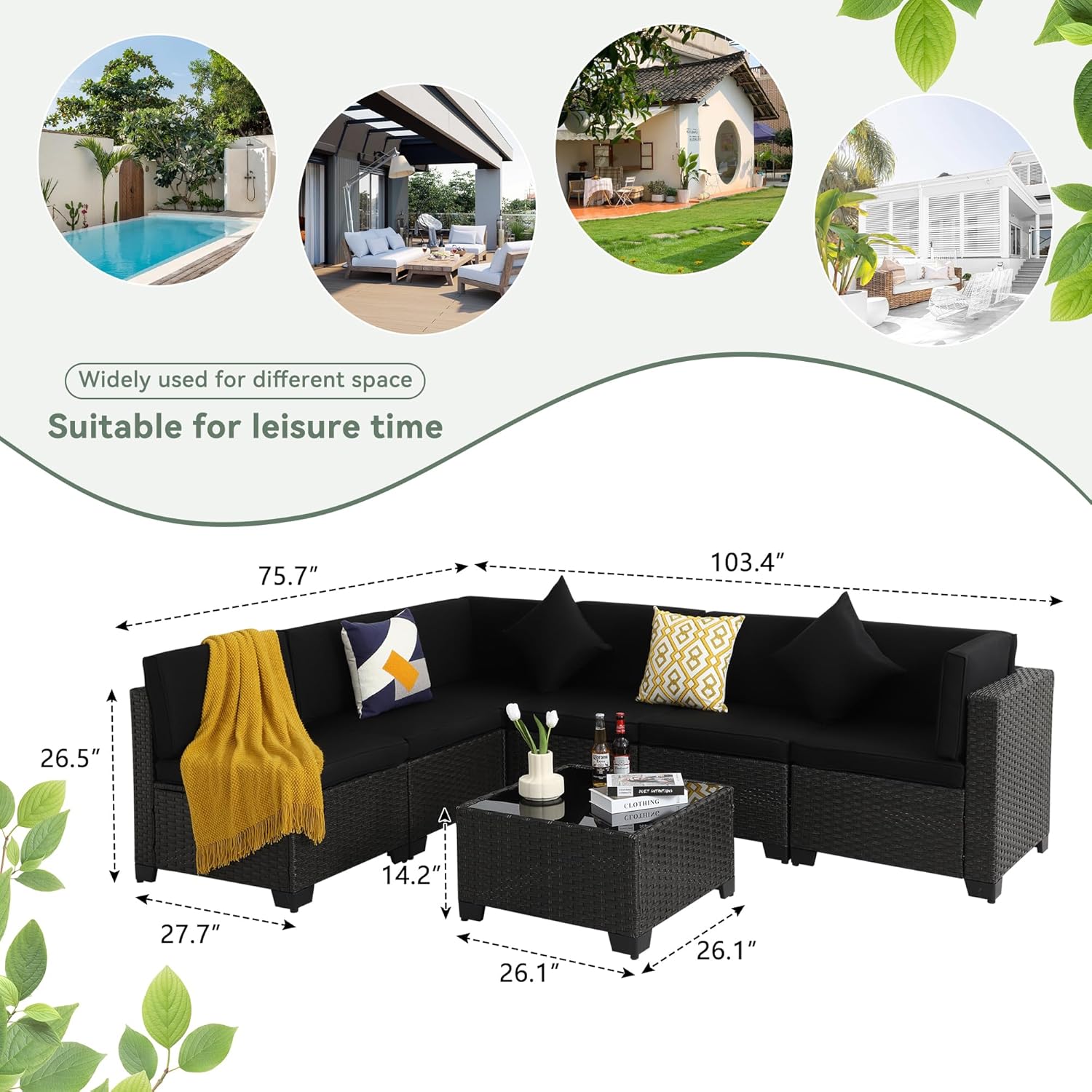 7 Piece Patio Set - 6127BL -2 - Image 3