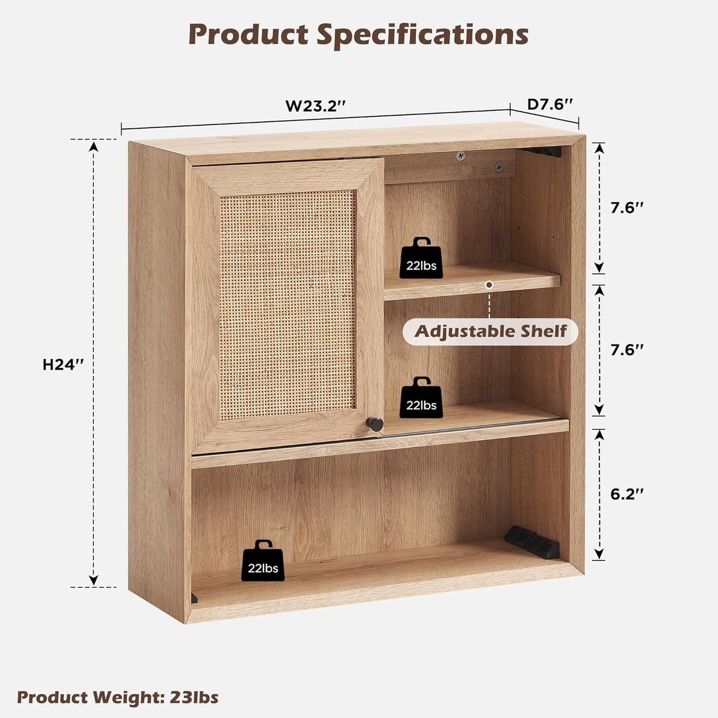 24" Wall Storage Cabinet - Image 2