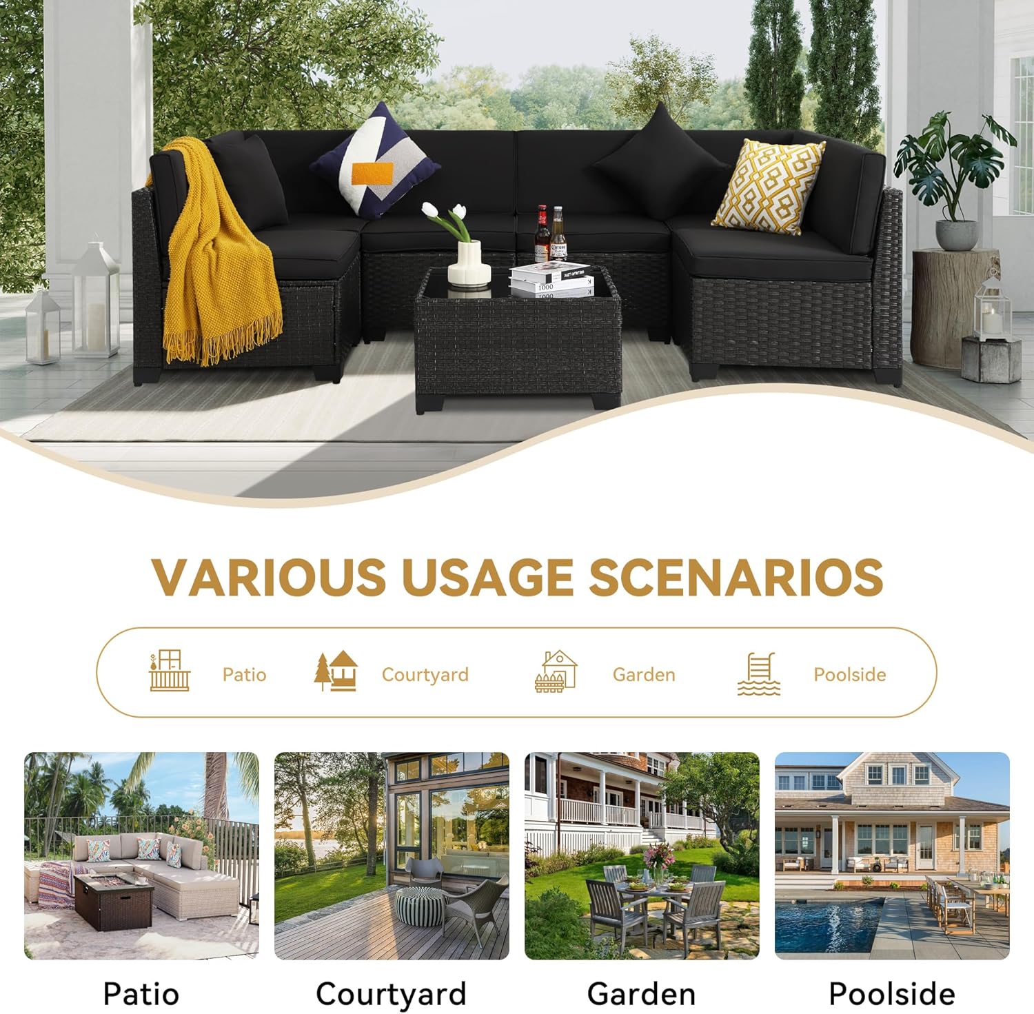 7 Piece Patio Set - 6127BL -A - Image 5
