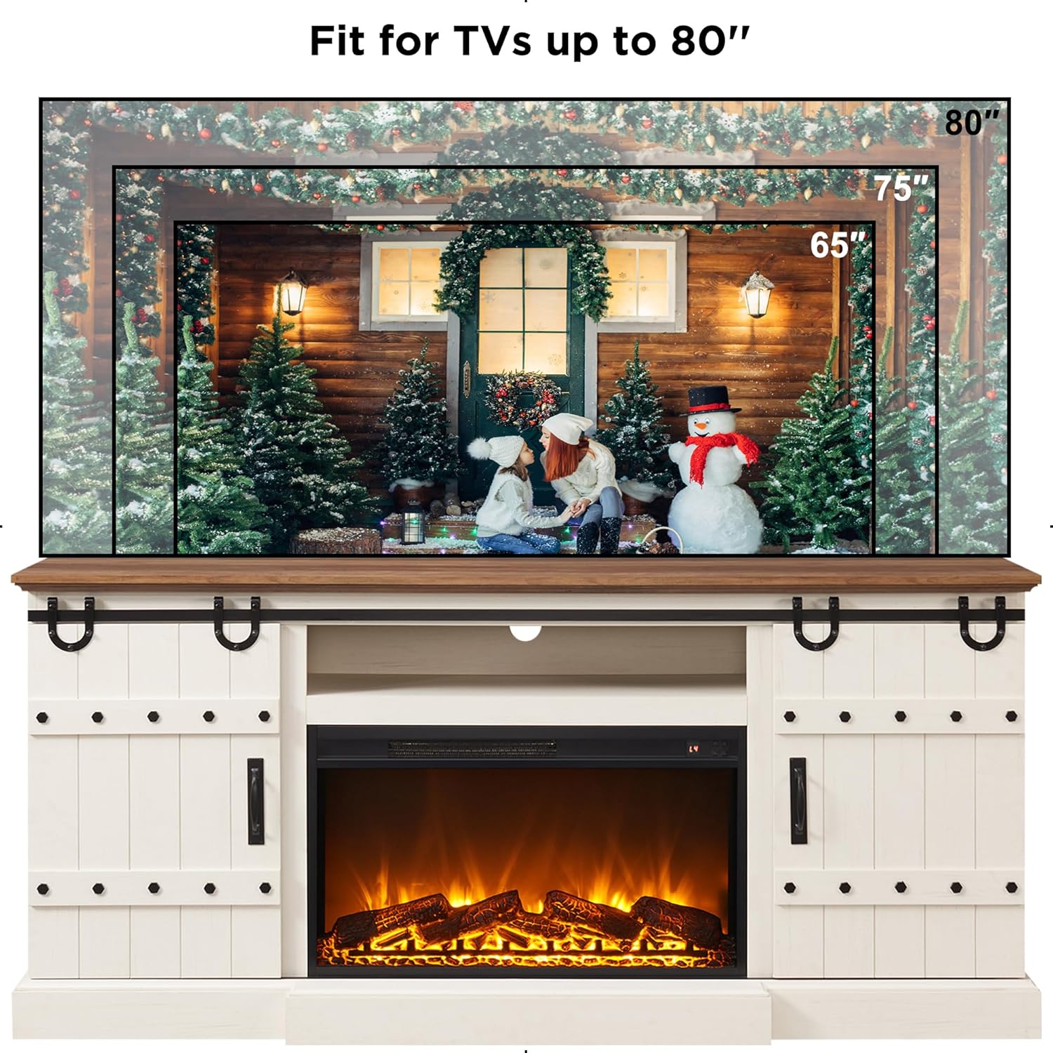 OKD 70"  TV Stand for 75+ 80 Inch TV (FIREPLACE SEPARATE) - Image 6