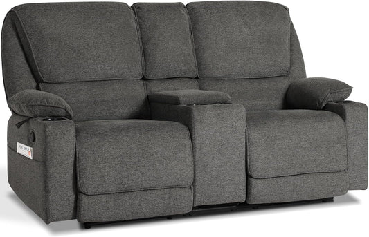 67.9" RV Loveseat Recliner Double Recliner RV Sofa - Image 1