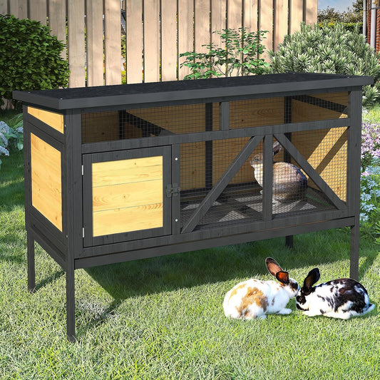 46.7" Rabbit Cage Elevated Bunny Cage Indoor - Image 1