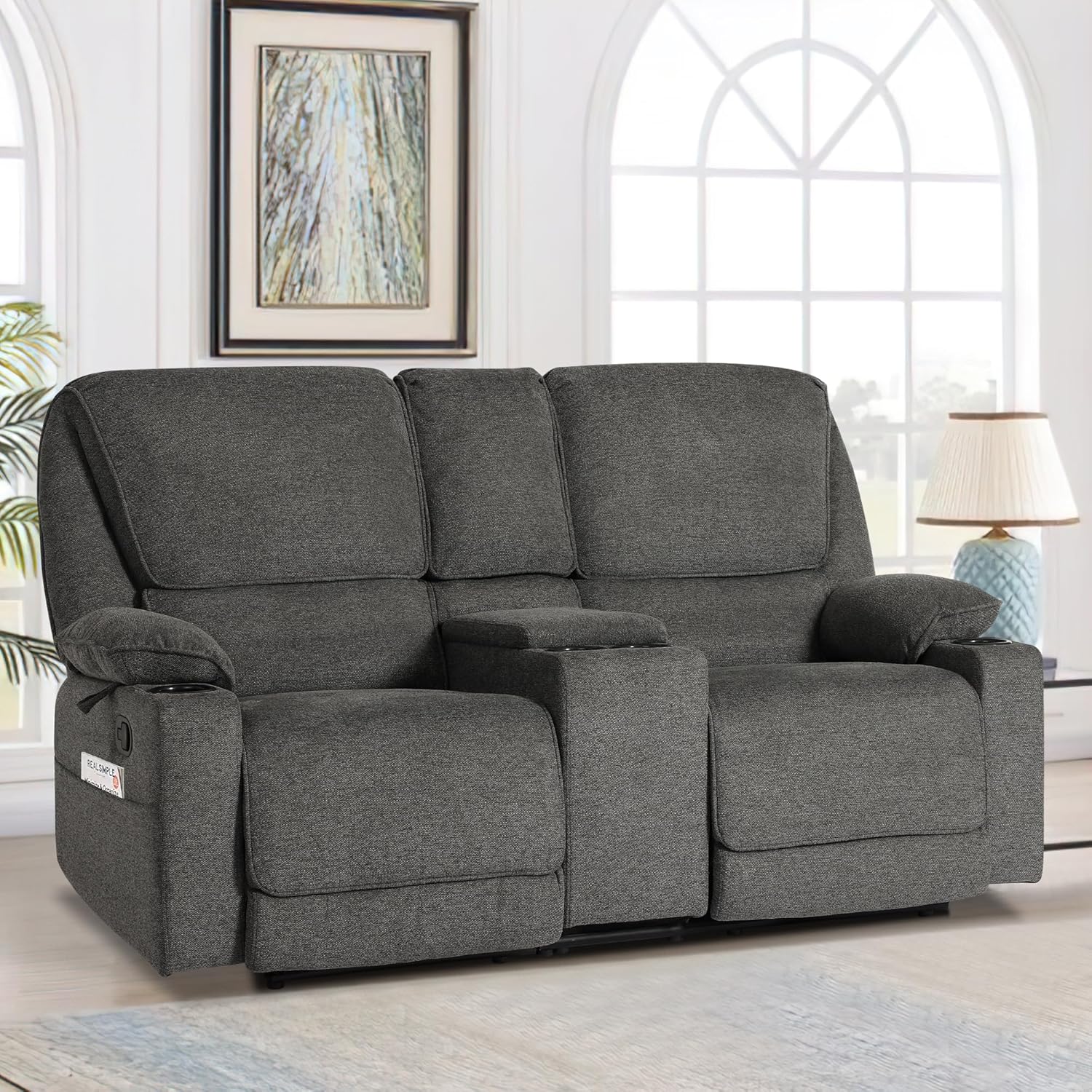 67.9" RV Loveseat Recliner Double Recliner RV Sofa - Image 2