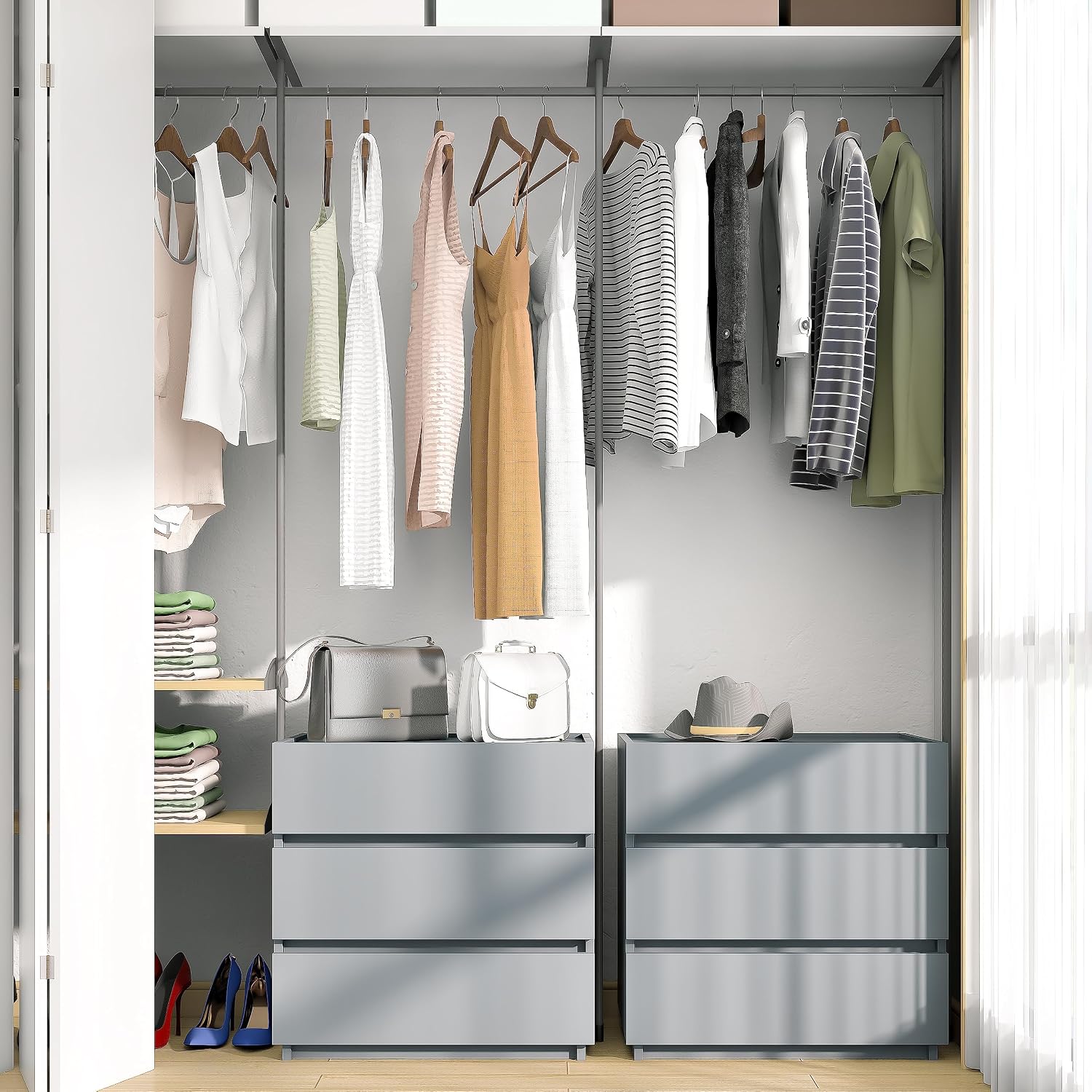 3 Drawer Dresser - Grey - SET OF 1 - Image 3